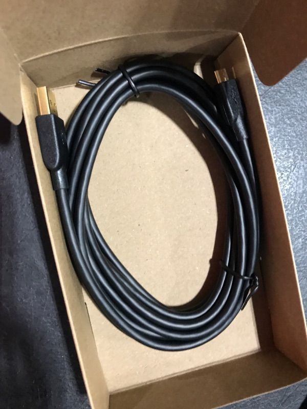 Photo 2 of Amazon Basics USB 2.0 A-Male to Micro B Cable, 10 feet, Black