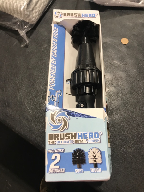 Photo 2 of Brush Hero Wheel Brush - Auto Cleaning Kit Water, Powered Rim Cleaner to Scrub and Wash Tires, Grills, Bike and Motorcycle Wheels, Car Detailing Spinning Brushes