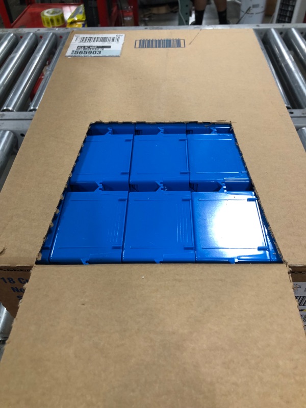 Photo 1 of 18 cu. in. 1-Gang Zip Box Non-Metallic Switch and Outlet Box - Blue (Case of 100)