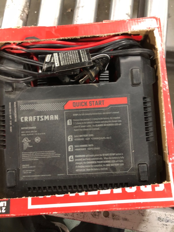 Photo 3 of CRAFTSMAN CMXCESM162 15A 6V/12V Automotive Battery Charger and Maintainer