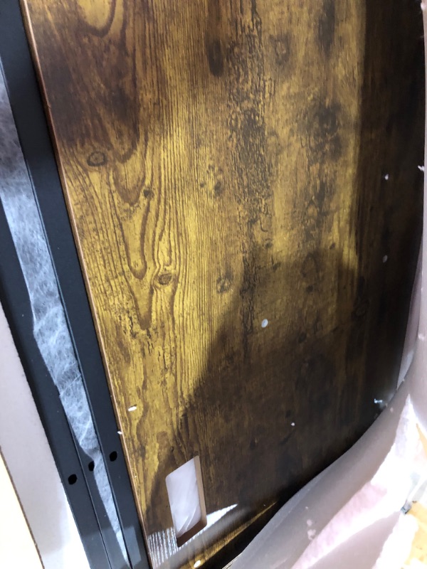 Photo 1 of Armocity 47'' Music Studio Desk with Power Outlet, Studio Desk for Music Production, Recording Studio Desk for Producer, Studio Workstation Desk for Music Recording, Piano Tray, Raised Stand, Rustic Rustic Brown Studio Desk with Outlet