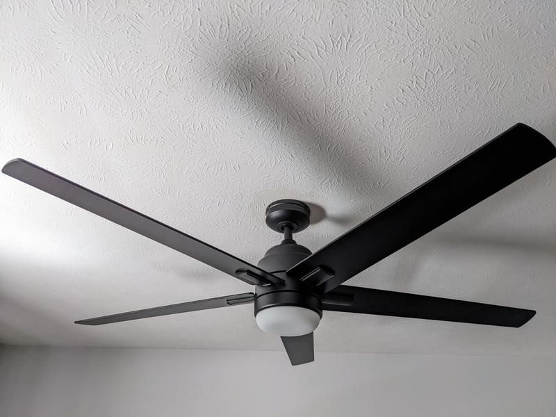 Photo 1 of Harbor Breeze Flanagan II 52-in Matte Black Color-changing Indoor Ceiling Fan with Light Remote (5-Blade)
