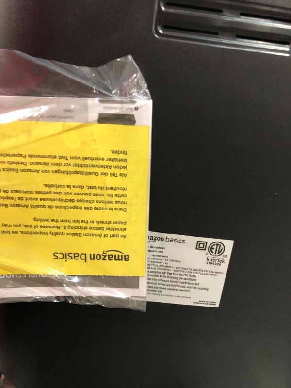 Photo 1 of Amazon Basics 15-Sheet Cross-Cut Paper, CD Credit Card Office Shredder 15 Sheet - original model Shredder
