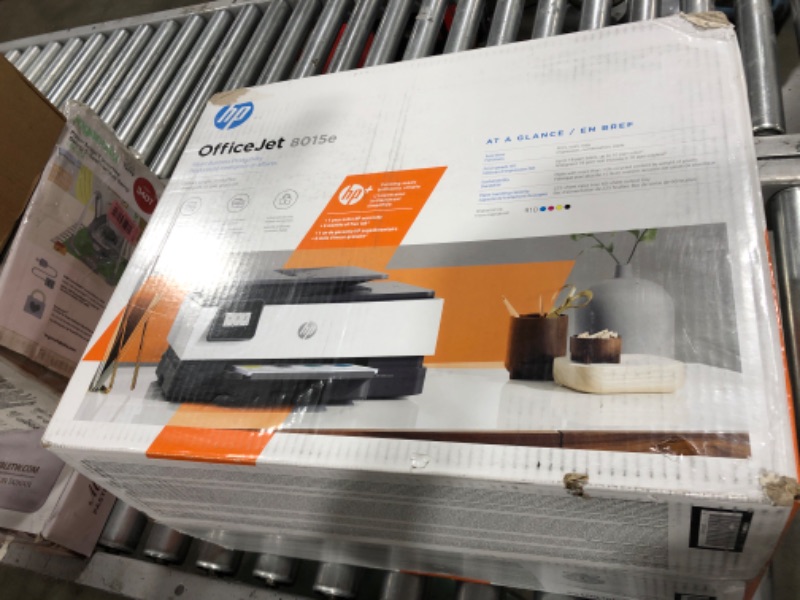 Photo 3 of HP OfficeJet 8015e Wireless Color All-in-One Printer  with HP+(228F5A), White