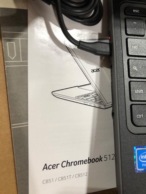 Photo 3 of Acer Chromebook 512 Laptop | Intel Celeron N4020 | 12" HD+ Display | Intel UHD Graphics 600 | 4GB LPDDR4 | 32GB eMMC | Intel 9560 802.11ac Gigabit WiFi 5 | MIL-STD 810G | Chrome OS | CB512-C1KJ Chromebook only