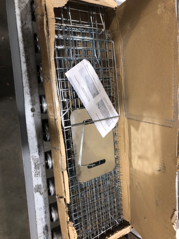 Photo 2 of 24 Inch Humane Live Animal Cage Trap Steel Catch Release Rodent Cage for Rabbits, Groundhog, Stray Cat, Squirrel, Raccoon, Mole, Gopher, Chicken, Opossum, Skunk, Chipmunks