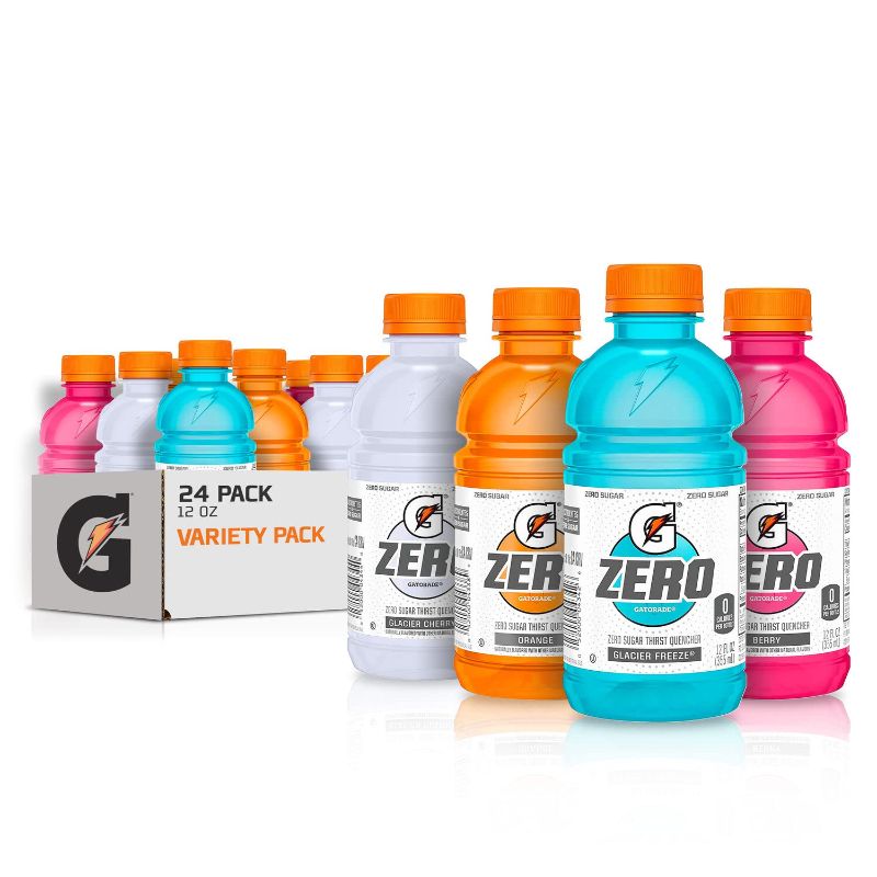 Photo 1 of Gatorade Zero Sugar Thirst Quencher, Variety Pack, 12 Fl Oz (Pack of 24)
BEST BY: 08/07/2023


