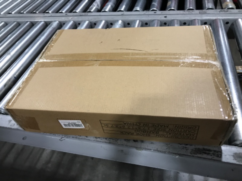 Photo 1 of BMOSU 3-Tier Bamboo Shoe Rack Premium Stackable Shoe shelf Storage Organizer For Hallway Closet Living Room Entryway Organizer (Brown Bamboo) Brown Bamboo 3-Tier