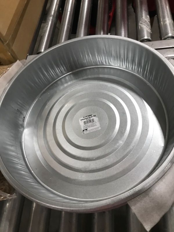 Photo 1 of Performance Tool W54280 3-1/2 Gal. Galvanized Drain Pan 3.5 Gallon Galvanized Drain Pan