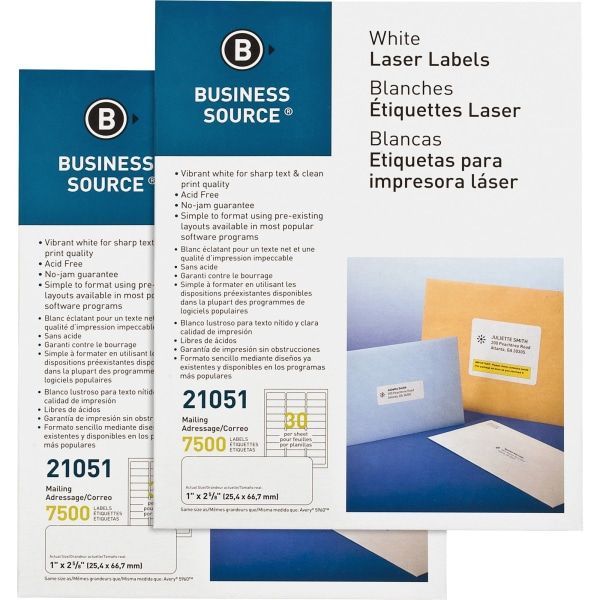 Photo 1 of BSN21051CT Shipping & Mailing Labels, White -   2 PACK 
