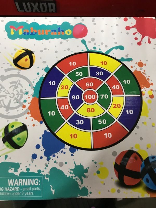 Photo 2 of Dart Board for Kids,12 Sticky Balls,1 Toy Gun,2 Dart Bullets Set,Kids Toys Gifts for 3 4 5 6 7 8 9 10 11 12 Year Old Boys and Girls Safe Indoor Outdoor Outside Party Sports Games for Ages 3+ Boy Girl A-style