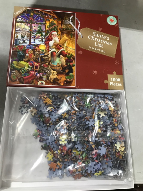 Photo 2 of 1000 Piece Jigsaw Puzzle - Santa's Christmas List -1000 Piece Jigsaw Puzzles for Adults - Hardest Jigsaw Puzzle, Festive Puzzle, Present