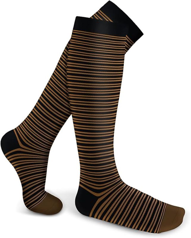 Photo 1 of BLONGW Knee High Socks For Women Men Knee High Stockings Athletic Casual Stripes Tube Socks - L/XL