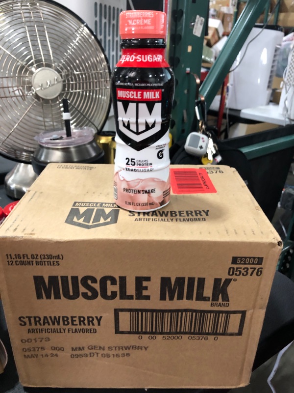Photo 1 of 12 Pack- Muscle Milk Protein Shake 11.16Fl oz.- Strawberry