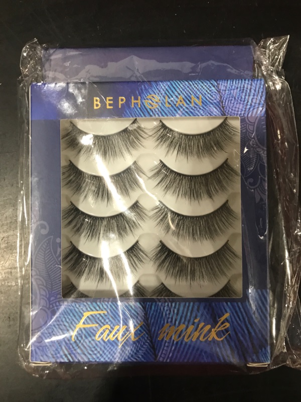 Photo 1 of BEPHOLAN 3 Pairs Faux Mink Fur Lashes, Natural Loook Eyelashes, Dramatic Round Look, XMZ26