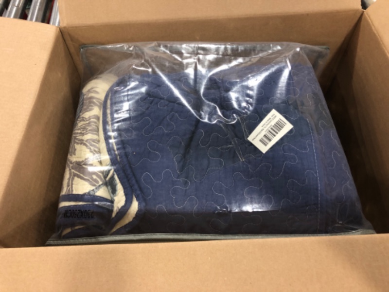 Photo 1 of ABREEZE Coastal Beach Theme Quilt Set with Shams Queen Nautical Coverlet Cotton Bedspread Ocean Bedding Set Sea Shell Conch Coral Starfish Comforter Set Beige,Full/Queen?3 Pieces Queen Seashell