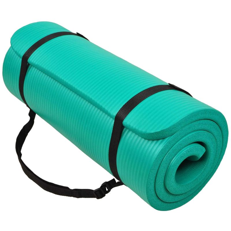 Photo 1 of BalanceFrom All Purpose 1-Inch Extra Thick High Density Anti-Tear Exercise Yoga Mat with Carrying Strap
