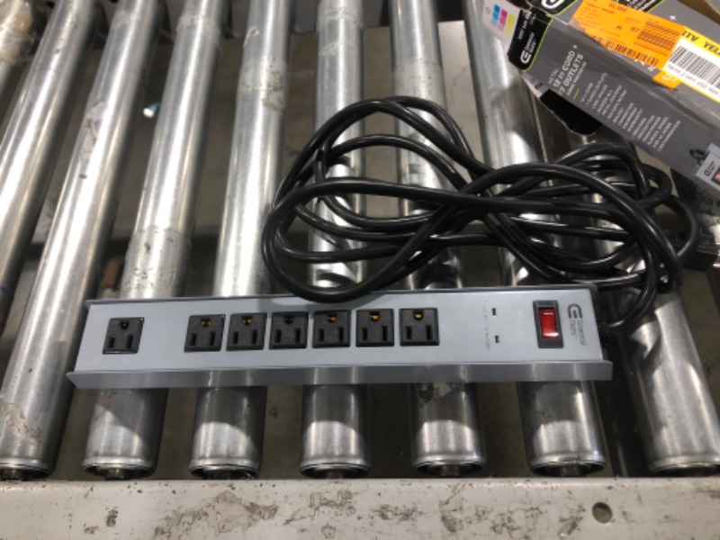 Photo 2 of Commercial Electric 12 ft. 7-Outlet Metal Surge Protector