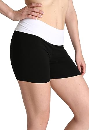 Photo 1 of Blis Biker Shorts for Women with Fold Over Waistband High Waisted Workout Yoga Shorts XLarge