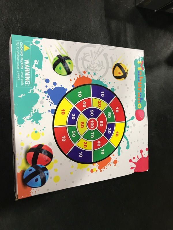 Photo 1 of Dart Board for Kids,12 Sticky Balls,1 Toy Gun,2 Dart Bullets Set,Kids Toys Gifts for 3 4 5 6 7 8 9 10 11 12 Year Old Boys and Girls Safe Indoor Outdoor Outside Party Sports Games for Ages 3+ Boy Girl A-style