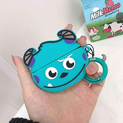 Photo 1 of AirPod Pro Case Cartoon Cool Character Design Cover for AirPods Pro Silicone Cases Air Pods Pro Cute Funny Fashion 3D Fun Soft Designer (Cool Blue) 