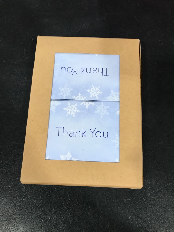 Photo 2 of Great Papers! Merry Snowflake Thank You Note Card 4.875"" x 3.375"" 50 note