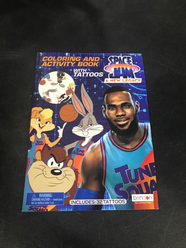 Photo 2 of Bendon Space Jam: A New Legacy 48 Page Coloring and Activity Book with Temporary Tattoos (Looney Tunes) 50789