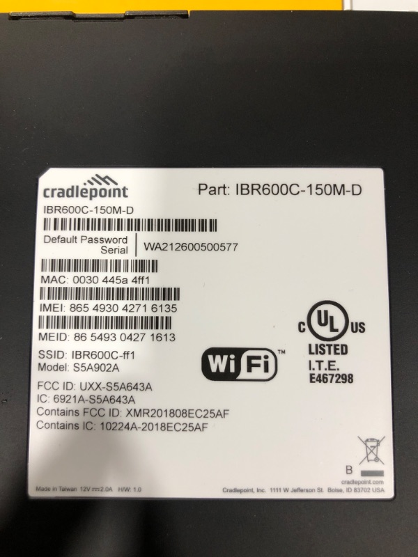 Photo 4 of 3-yr NetCloud IoT Essentials Plan and IBR600C Router with WiFi (150 Mbps Modem), North America