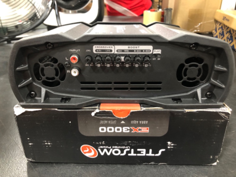 Photo 3 of Stetsom EX 3000 Black Edition 1 Ohm Mono Car Amplifier, 3000.1 3K Watts RMS, 1? Stable Car Audio, Full Range HD Sound Quality, Crossover & Bass Boost, Car Stereo Speaker MD, Smart Coolers