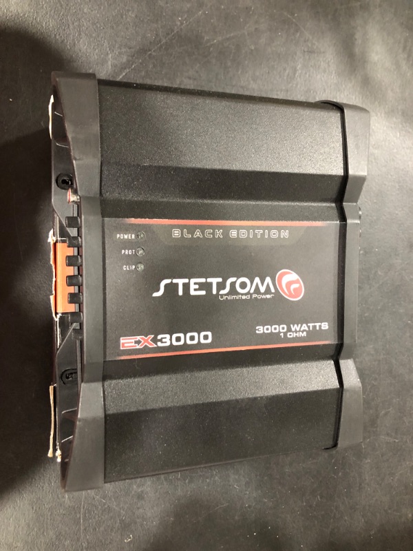 Photo 2 of Stetsom EX 3000 Black Edition 1 Ohm Mono Car Amplifier, 3000.1 3K Watts RMS, 1? Stable Car Audio, Full Range HD Sound Quality, Crossover & Bass Boost, Car Stereo Speaker MD, Smart Coolers