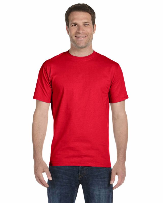 Photo 1 of Hanes Men's Crew Neck T-Shirt Red One Size Fits All Long