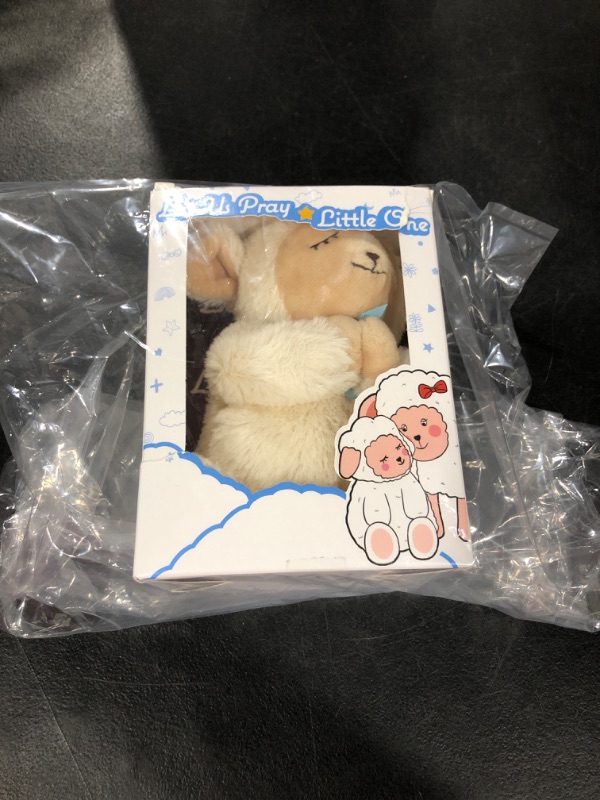 Photo 2 of MyMateZoe Baptism Gifts for Boys, Great Christening, Dedication and Baptism Gift Set for Boys and Newborn Baby, Includes 7" Praying Lamb Plush Toy and Let Us Pray Baby Book in Keepsake Gift Box Blue