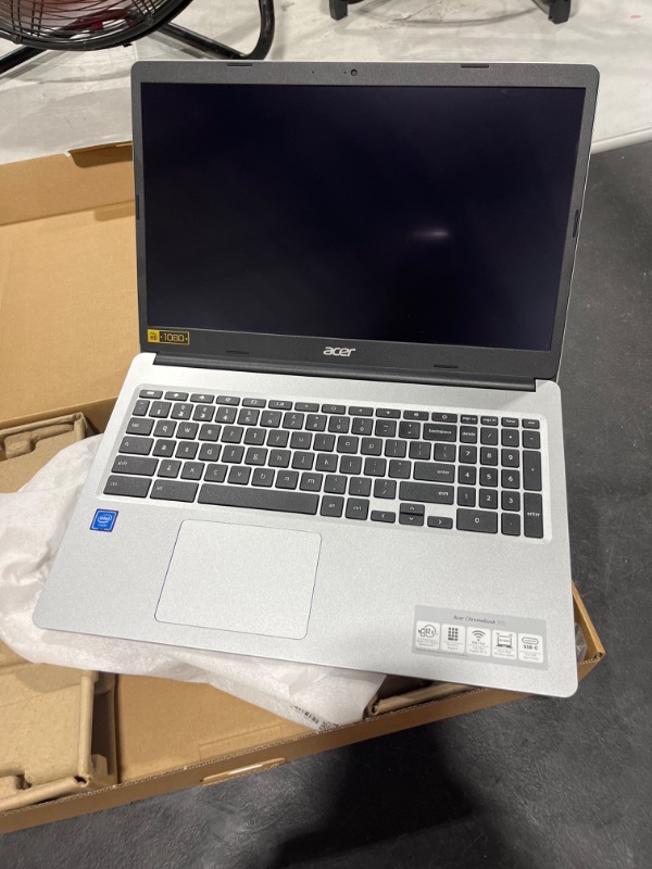 Photo 2 of Acer 2022 Chromebook 315 15.6" Full HD 1080p IPS Touchscreen Laptop PC, Intel Celeron N4020 Dual-Core Processor, 4GB DDR4 RAM, 64GB eMMC, Webcam, WiFi, 12 Hrs Battery Life, Chrome OS, Silver
