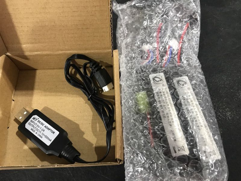 Photo 1 of 2 pcs 11.1V 2000mAh 30C 452096 Lipo Airsoft Gun Batteries with 3S Charging Cable and SM2P to Mini Tamiya Switch Cable for Airsoft Rifles Toy