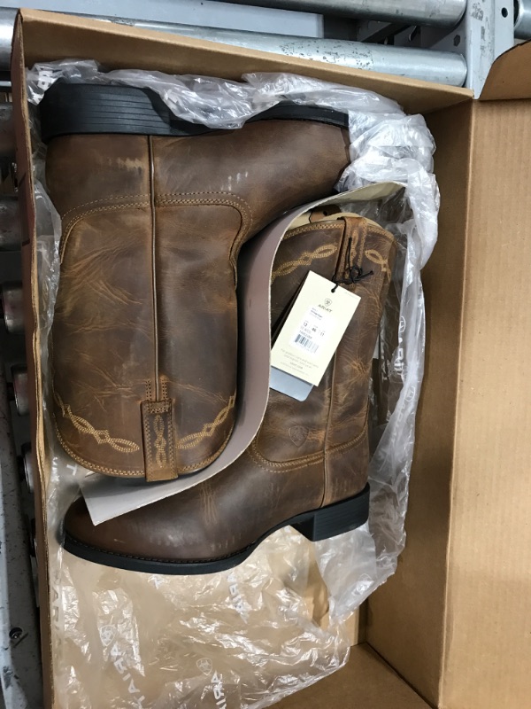 Photo 2 of Ariat Heritage Roper Western Boots- Men’s Traditional Leather Country Boot 12 Wide Distressed Brown