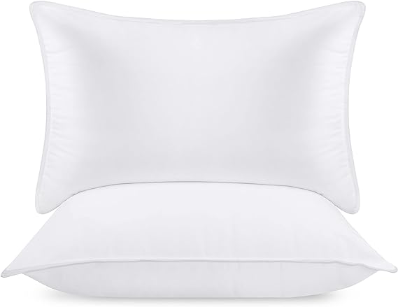 Photo 1 of  Bed Pillows for Sleeping (White), Queen Size, Set of 2, Hotel Pillows, Cooling Pillows for Side, Back or Stomach Sleepers
