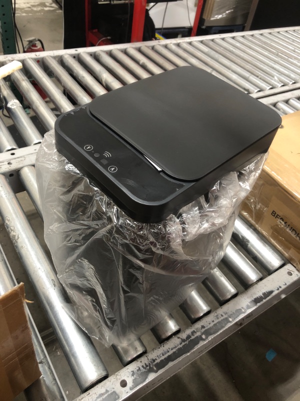 Photo 1 of Anborry Bathroom Automatic Trash Can 4 Gallon Touchless Motion Sensor Small Garbage Can with Lid Smart Electric Plastic Narrow Garbage Bin for Living Room Bedroom Office Kitchen (Black) 4 Gallon Black