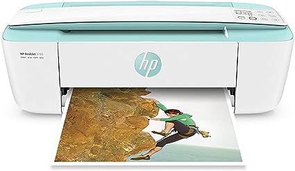 Photo 1 of HP DeskJet 3755 Compact All-in-One Wireless Printer (J9V92A) & 65XL Black High-Yield Ink Cartridge | N9K04AN & 65 Black/Tri-Color Ink Cartridges (2-Pack) | T0A36AN Seagrass Printer + Black Ink + Black/Tri-color Ink