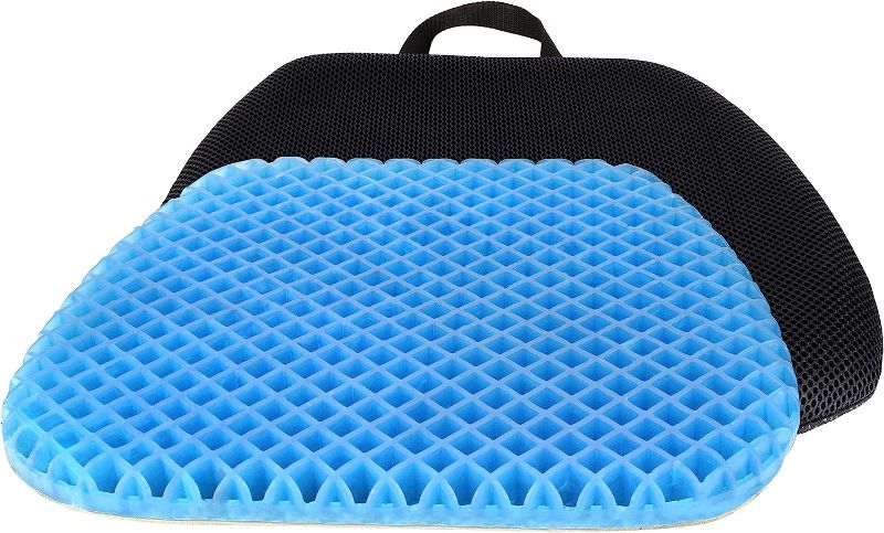 Photo 1 of FOMI Premium All Gel Orthopedic Seat Cushion Pad for Car, Office Chair, Wheelchair, or Home. Pressure Sore Relief. Ultimate Gel Comfort, Prevents Sweaty Bottom, Durable, Portable
