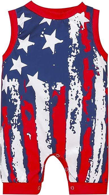 Photo 1 of Goodplayer 4th of July Baby Boy Girl Outfit Infant Independence Day Boy Romper Jumpsuit Celebration Clothes Size 6-12