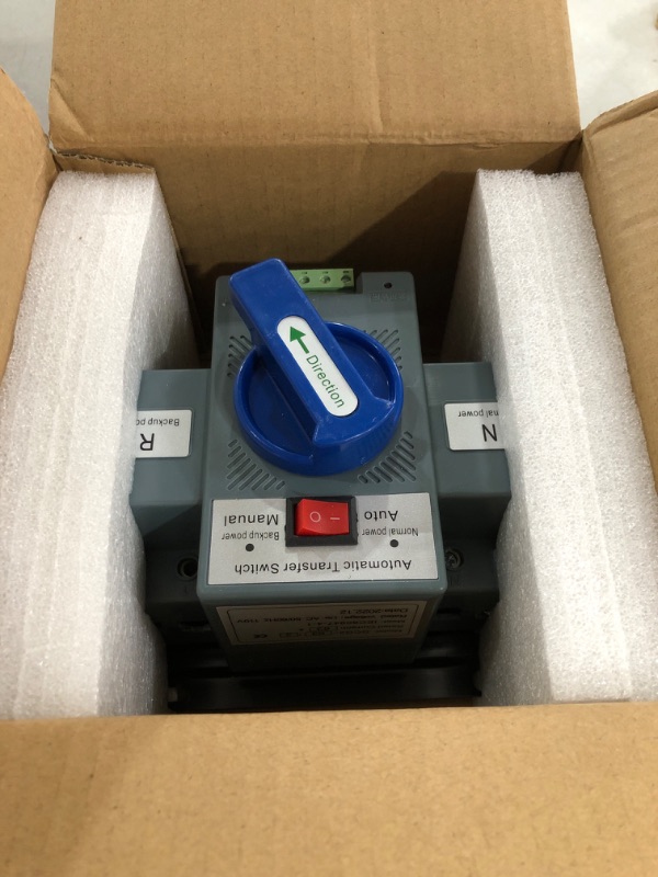 Photo 1 of 110V Dual Power Automatic Transfer Switch Dual Power Generator Changeover Switch 50HZ/60HZ (2P 63A Blue)