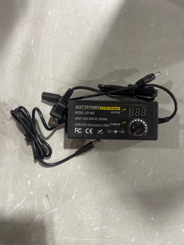 Photo 2 of 72W Power Supply Adjustable DC 3V ~ 24V Variable Universal Switching AC/DC Adapter 100V-240V AC to DC Converter with LED Voltage Display and 14 Tips, for 3V to 24V Household Electronics - 3000mA Max