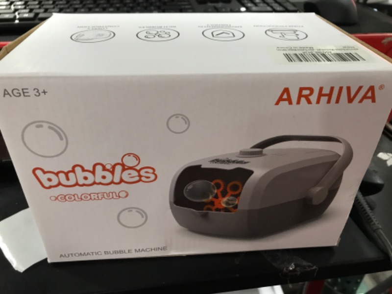 Photo 1 of ARHIVA Automatic Bubble Machine for Kids, Portable Electric Bubble Maker, Battery Operated Bubble Blower for Parties Outdoor Bubble Xmas Toys and Gifts for Kids Girls Boys
