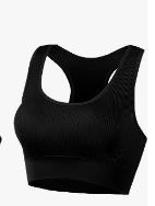 Photo 1 of AMRIY Racerback Sports Bras for Women Medium Support Padded Bra Seamless Women's Sports Wireless Bra small