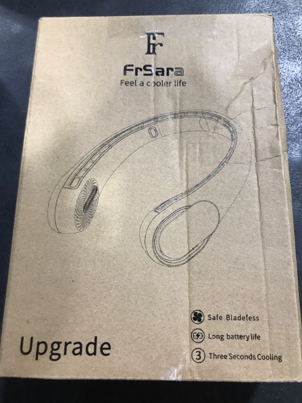 Photo 4 of FrSara Neck Fan, Portable Fan Strong Wind, Upgraded 5200mAh, Upgraded Air Volume,360° Cooling, Quiet, No Hair Twisting, Even Air Volume On Both Sides, Non-Slip Material, Short Charging, Long Use Time