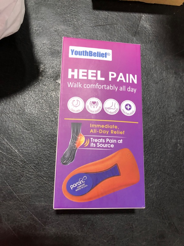 Photo 2 of YouthBelief Plantar Fasciitis Heel Cup [Poron - Made in USA] Men Women Heel Insoles for Heel Pain and Heel Spurs, Bone Spur, Flat Feet, Shock Absorption (Black-Hexagon, Women 12-14 / Men 10-14.5) Black-hexagon Women 12-14 / Men 10-14.5