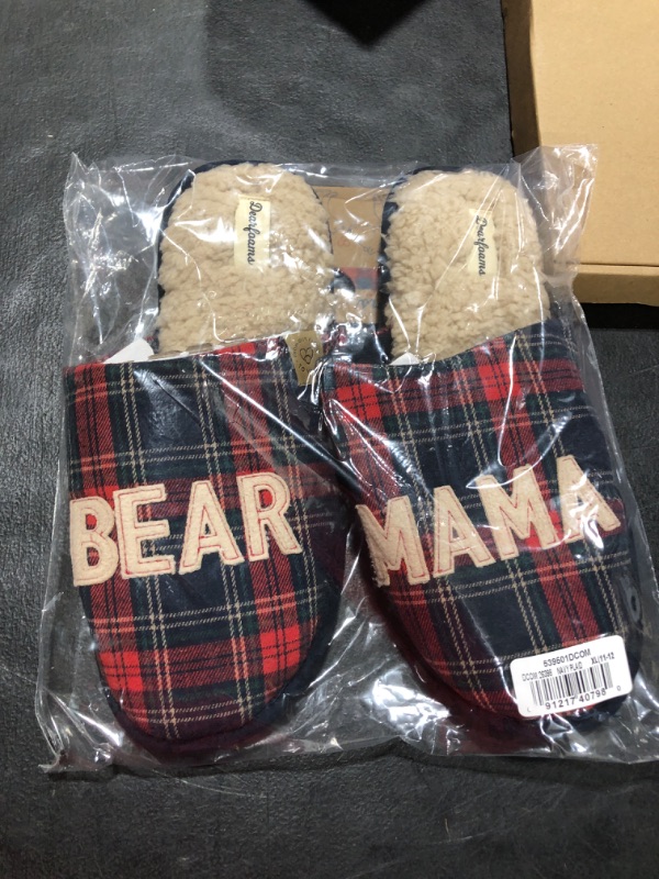 Photo 2 of Dearfoams Women's Mama Bear Slipper X-Large Navy Plaid