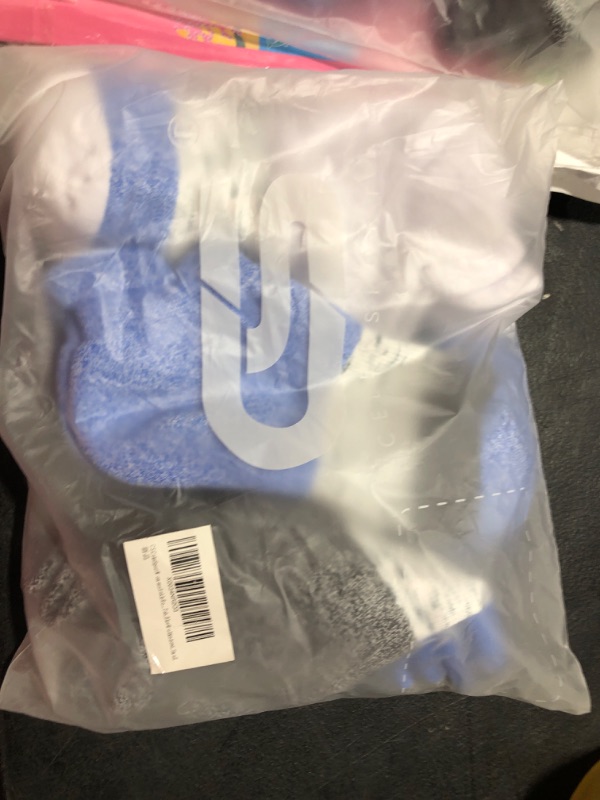 Photo 1 of CelerSport 6 Pack Women's Ankle Running Socks Low Cut Athletic Sports Socks Small Blue+white+grey