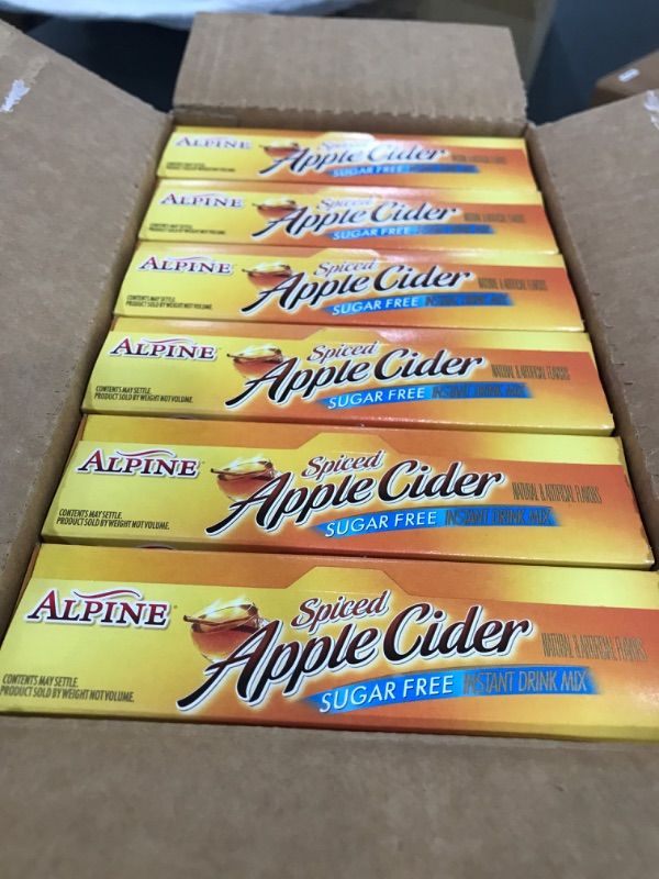 Photo 2 of Alpine Sugar Free Spiced Cider Original Drink Mix, Apple Flavor, 120 Pouches EXP 10/23/2023
