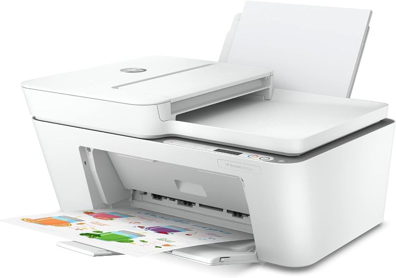 Photo 1 of HP DeskJet 4155e Wireless Color All-in-One Printer & 67XL Tri-Color High-Yield Ink Cartridge | 3YM58AN & 67XL Black High-Yield Ink Cartridge | 3YM57AN Printer